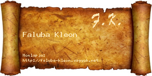 Faluba Kleon névjegykártya